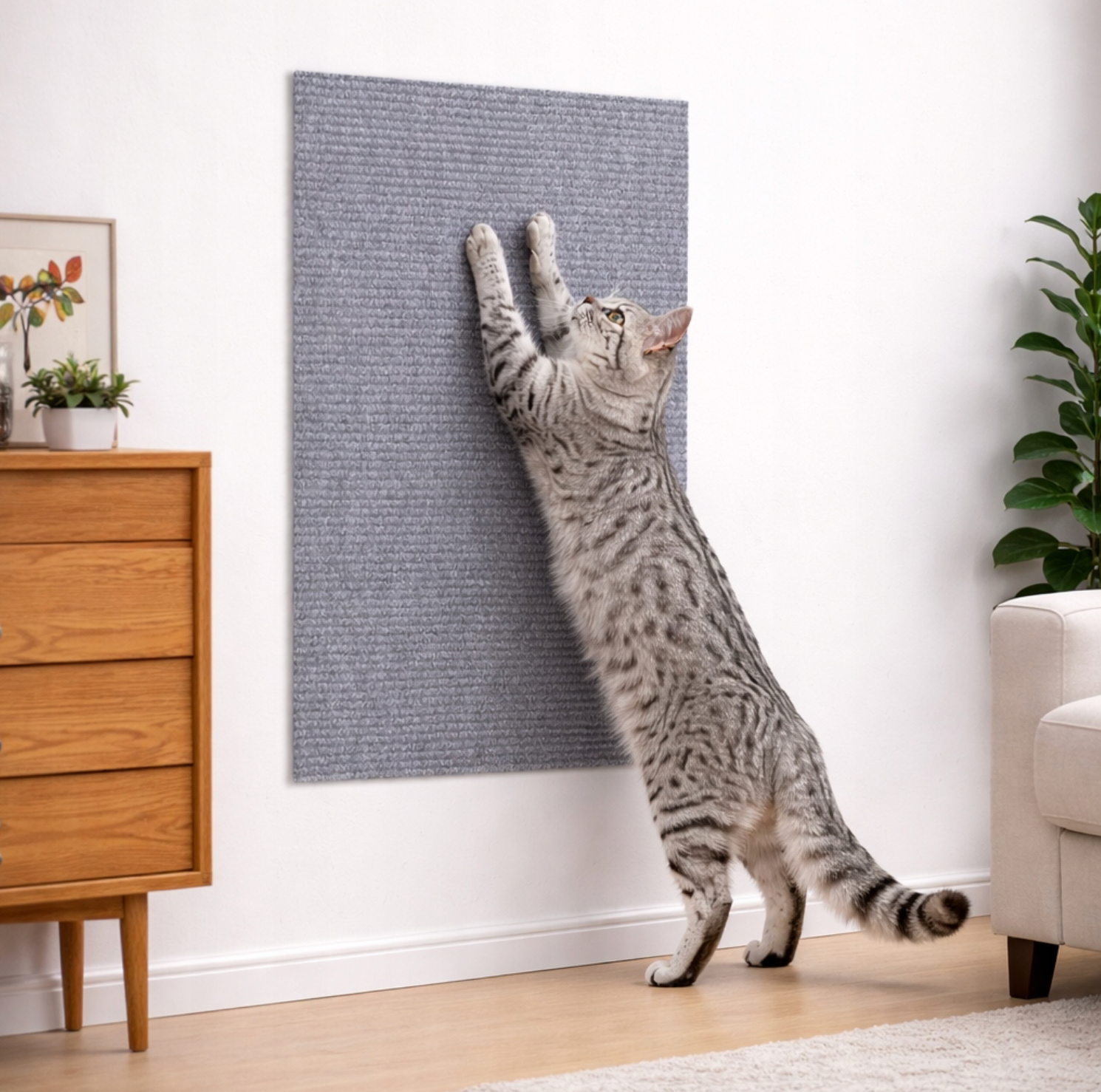 MATA DO DRAPANIA DLA KOTA 100X60 CM SAMOPRZYLEPNA XL OCHRONA MEBLI KANAPY